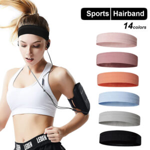 Silné protiskluzové elastické sportovní čelenky na běhání Pohlcující pot Yoga Spa Wash Čelenka na obličej pro ženy Muži Vlasové doplňky