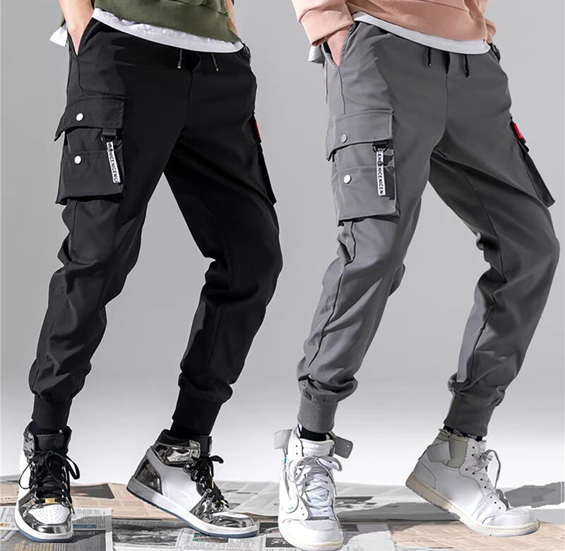 Tenký design Pánské Kalhoty Jogging Vojenské Nákladní Kalhoty Běžné Pracovní Track Kalhoty Léto Nadměrná velikost Joggers Pánské oblečení Teachwear