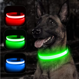 USB dobíjecí světelný obojek Nastavitelný LED svítící obojek pro velké malé psy Kočičí noční obojek Bezpečnostní postroje pro domácí mazlíčky
