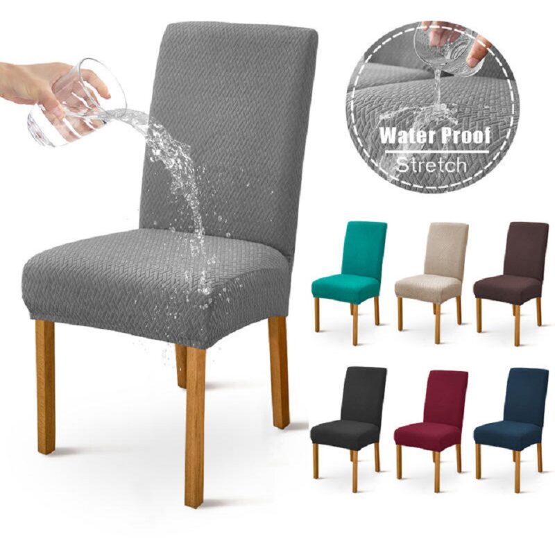 Vodotěsný super měkký potah na židle Polar Fleece Potah na židle Moderní Elastické Potahy Potahy na židle Jídelní Potahy na židle Spandex do kuchyně