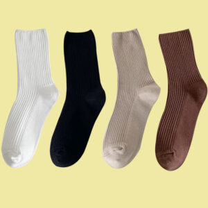 Dámské bavlněné ponožky 1pár Retro ponožky střední trubice podzimní a zimní pánské ponožky dívčí módní ponožky