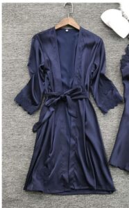 Women’s sexy pajamas spring nightdress female summer lace thin real silk sling robe foreign trade interest nightdress