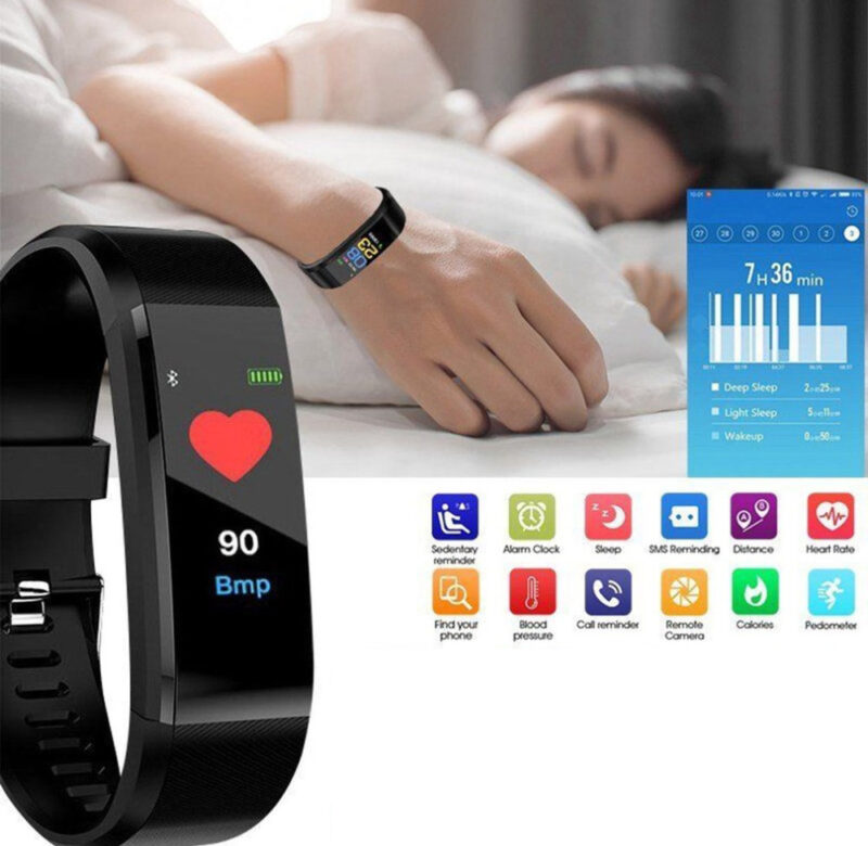 plus Bluetooth Sportovní chytrý náramek Vodotěsný srdeční tep Krv Kyslík Elektronické monitorování krevního tlaku dospělých