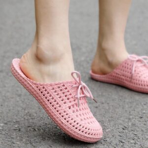 Léto Ženy Slide Korejský styl Pletené ploché boty Sandál Slingback Módní Dámské Pantofle Outdoorové žabky Denní vycházky