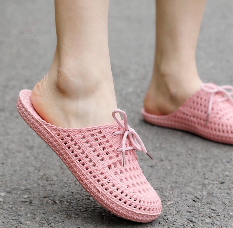 Léto Ženy Slide Korejský styl Pletené ploché boty Sandál Slingback Módní Dámské Pantofle Outdoorové žabky Denní vycházky