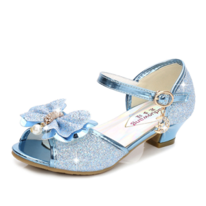 5 barev Děti Princezna Sandály Dětské Dívčí Svatební boty Vysoké podpatky Šaty Boty motýlek Zlatá Růžová Modrá Stříbrná Boty pro dívky