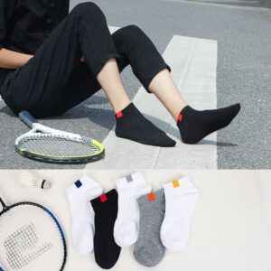 5 párů módní látkové standardní lodní ponožky jarní a letní tenké pánské jednobarevné sportovní ponožky
