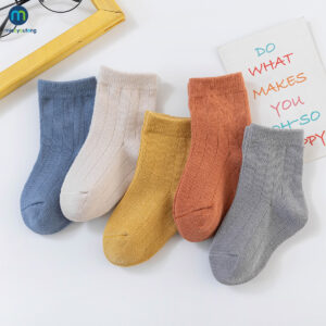 5 párů/množství Kojenecké Dětské Ponožky Podzim Zima Bavlna Pruhované Ponožky Teplé Batole Chlapec Dívčí Ponožky na podlahu Dětské Oblečení Miaoyoutong