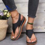 Podzimní boty na klínku pro ženy Sandály na vysokém podpatku Letní boty Flip Flop Chaussures Dámské sandály na platformě Plus velikost 35-43