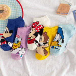 Disney 1pár dámské Ponožky do lodi Mickey roztomilý kreslený japonský korejský sladké bavlněné ponožky jarní a letní divoké krátké trubkové ponožky