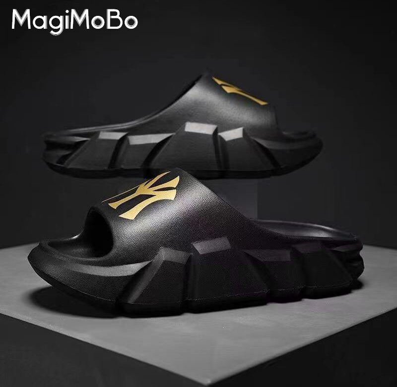 Módní pantofle Dámské 5CM silné pantofle na platformě Mute EVA Měkké vnitřní domácí skluzavky Protiskluzové letní plážové sandály Muži koupací obuv