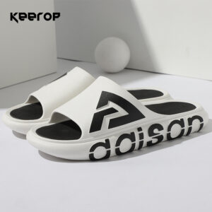 KEEROP PVC pánské pantofle 4cm zesílené boty na platformě léto outdoorové sportovní pantofle pro muže módní street žabky pánská obuv