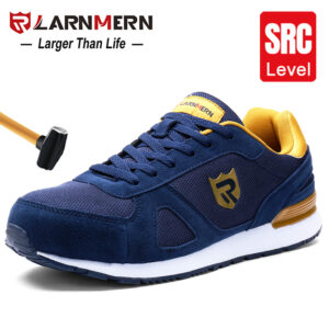 LARNMERN Steel Toe Work Safety Shoes Men Lightweight Women Composite Breathable Anti smashing Slip On Reflective Casual Sneakers