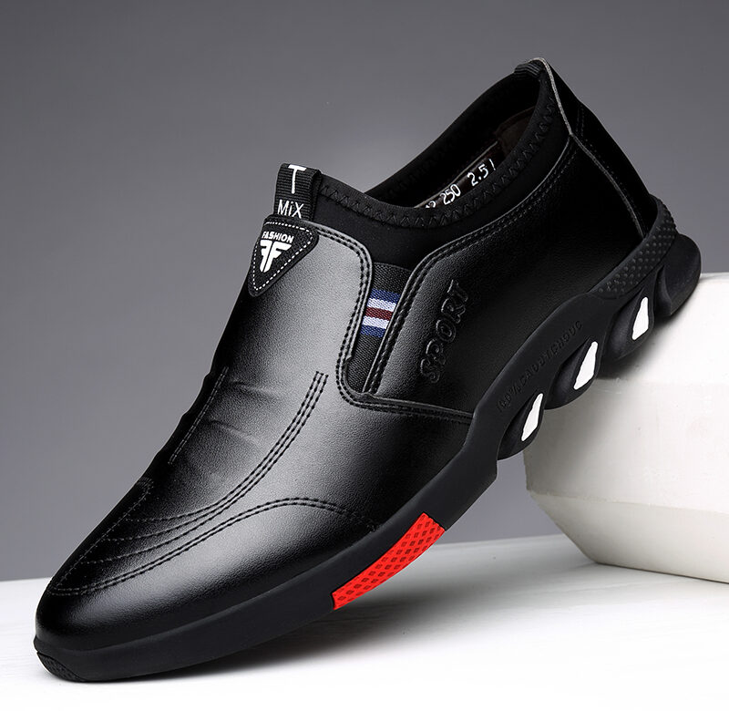 Kožené boty Pánské kožené jaro nové pánské business ležérní obuv s měkkou podrážkou protiskluzová prodyšná obuv pro všechny