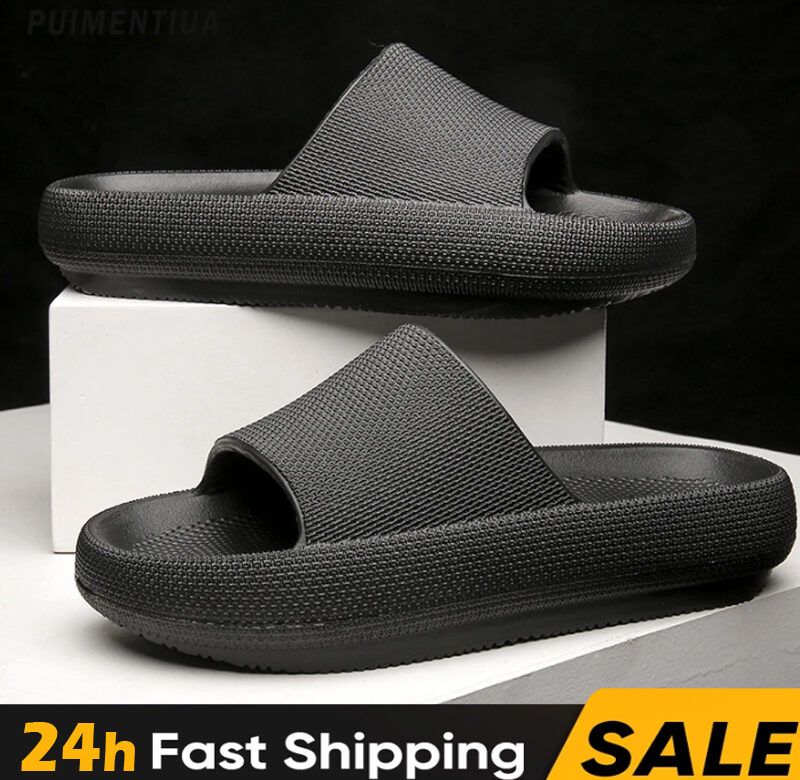 Nové Pánské Tlusté spodní pantofle Platforma Koupelnové Skluzavky Protiskluzové Trendové Boty Dámské Dámské Mule Boty Žabky Sandály
